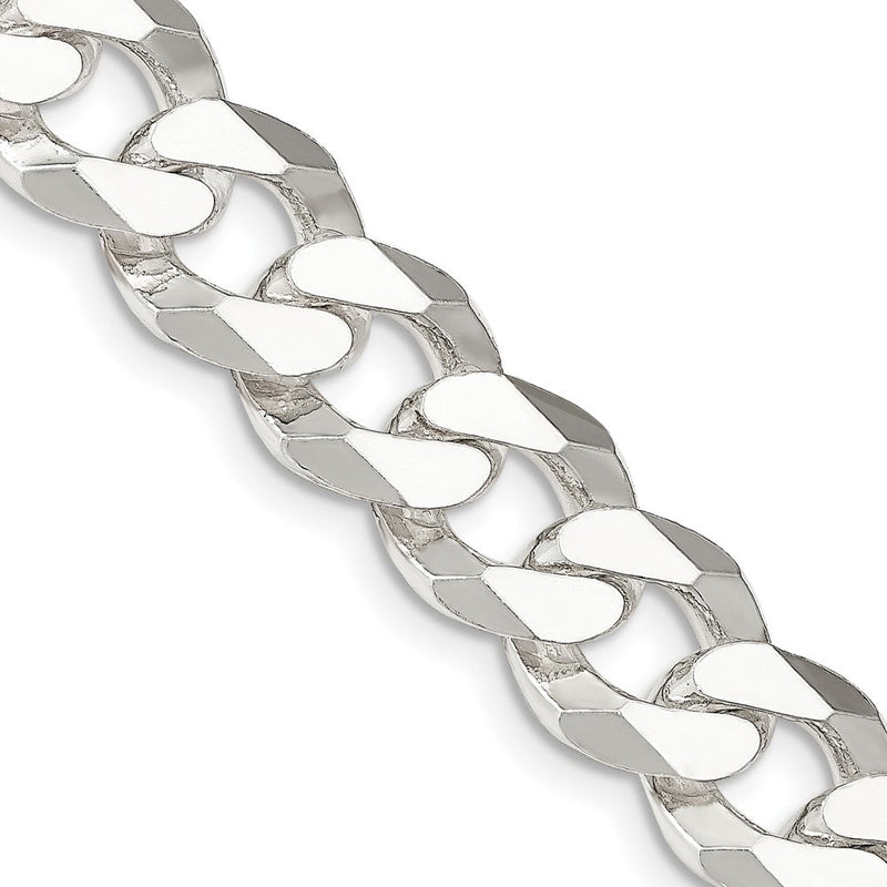 Sterlingsilber 14mm Abgeschrägt Panzer Halskette
