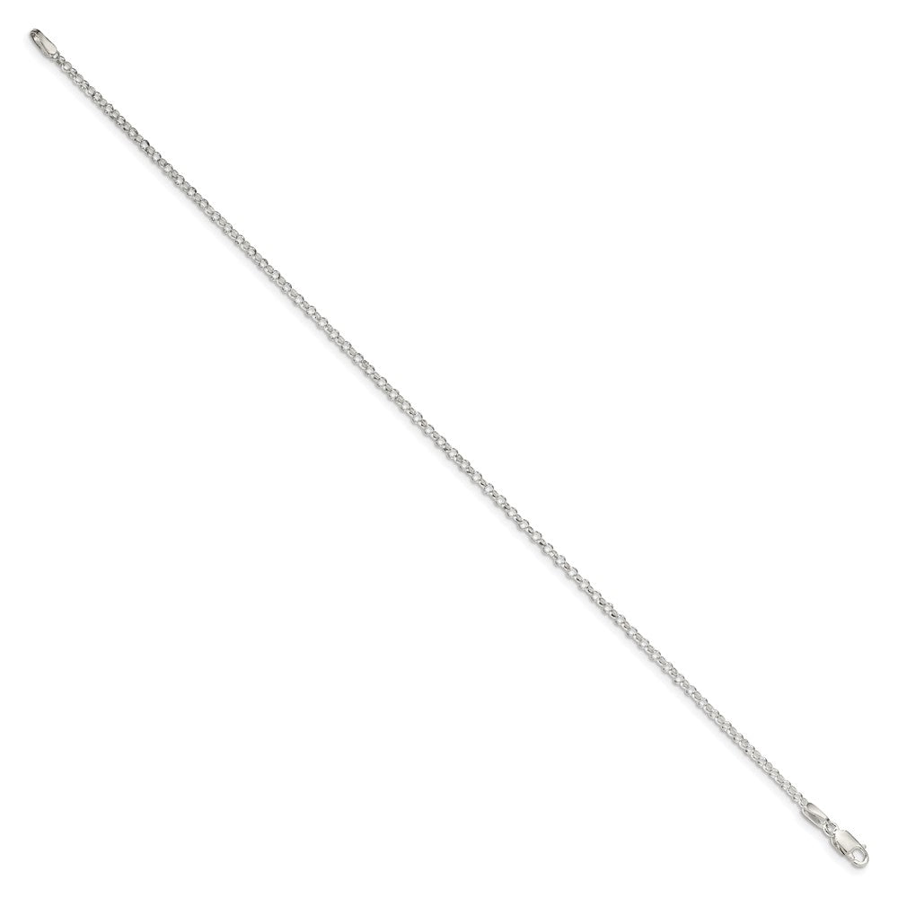 Sterlingsilber 2mm Erbs Gliederarmband