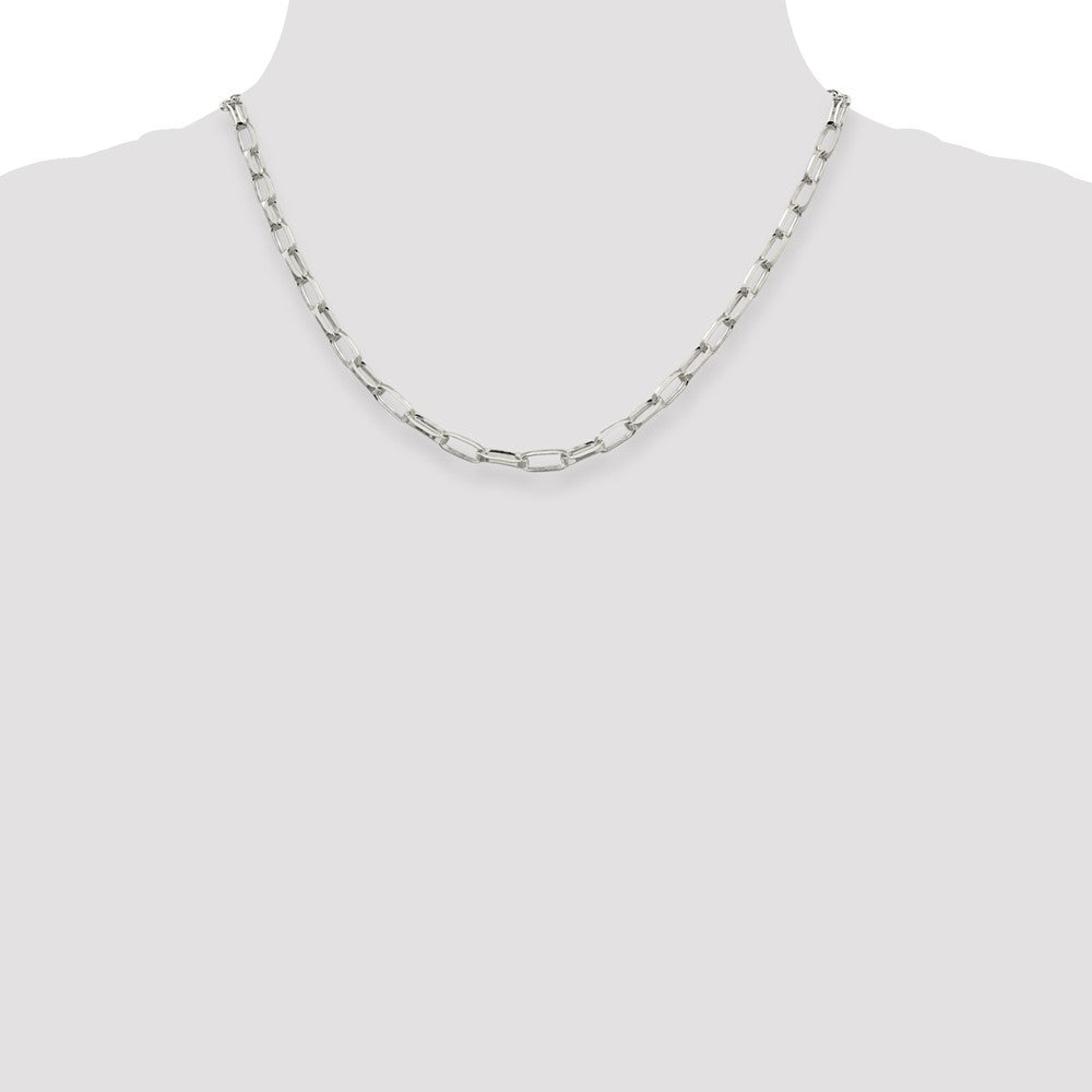 Sterlingsilber 5mm Länglich Offen Glieder Halskette