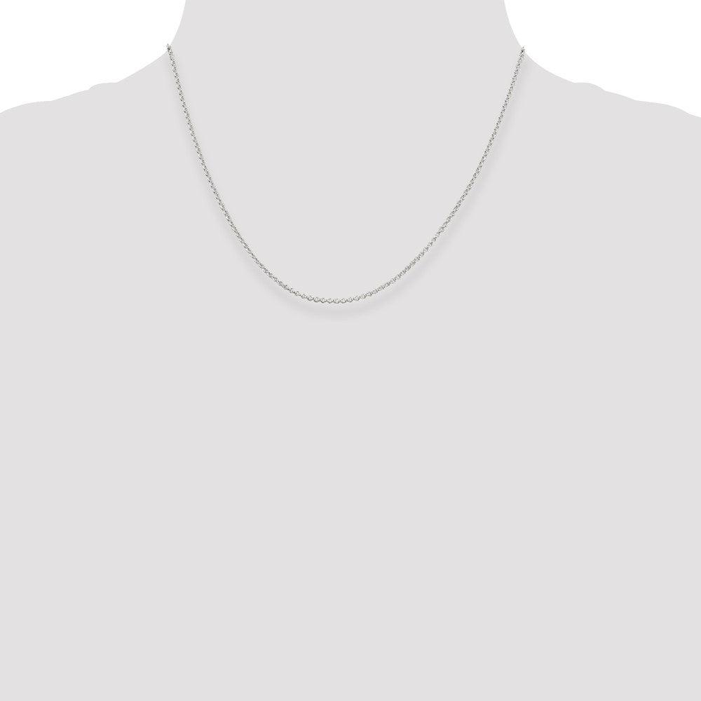 Sterlingsilber 1.5mm Erbs Kette mit 2 Zoll Verlängerung. Halskette
