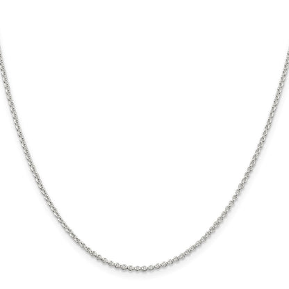 18 Zoll Sterlingsilber Rhodiniert 1.5mm Erbs Kette mit A 2 Extention