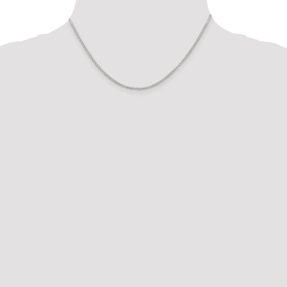 Sterlingsilber Rhodiniert 1.5mm Erbs Halskette