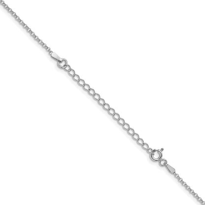18 Zoll Sterlingsilber Rhodiniert 1.5mm Erbs Kette mit A 2 Extention