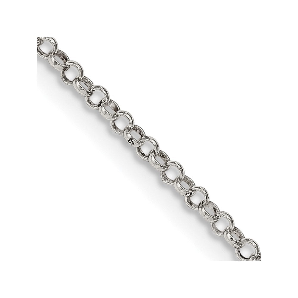 Sterlingsilber 2mm Erbs Kette mit 2 Zoll Verlängerung. Halskette
