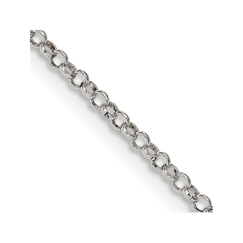 Sterlingsilber 2mm Erbs Kette mit 2 Zoll Verlängerung. Halskette