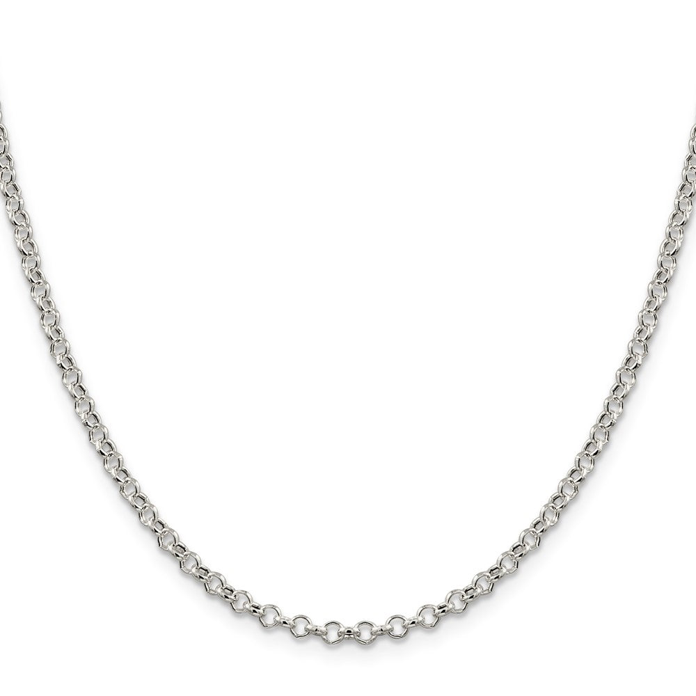 Sterlingsilber 3mm Halbmassiv Erbs Halskette