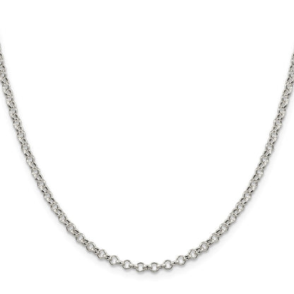 Sterlingsilber 3mm Halbmassiv Erbs Halskette