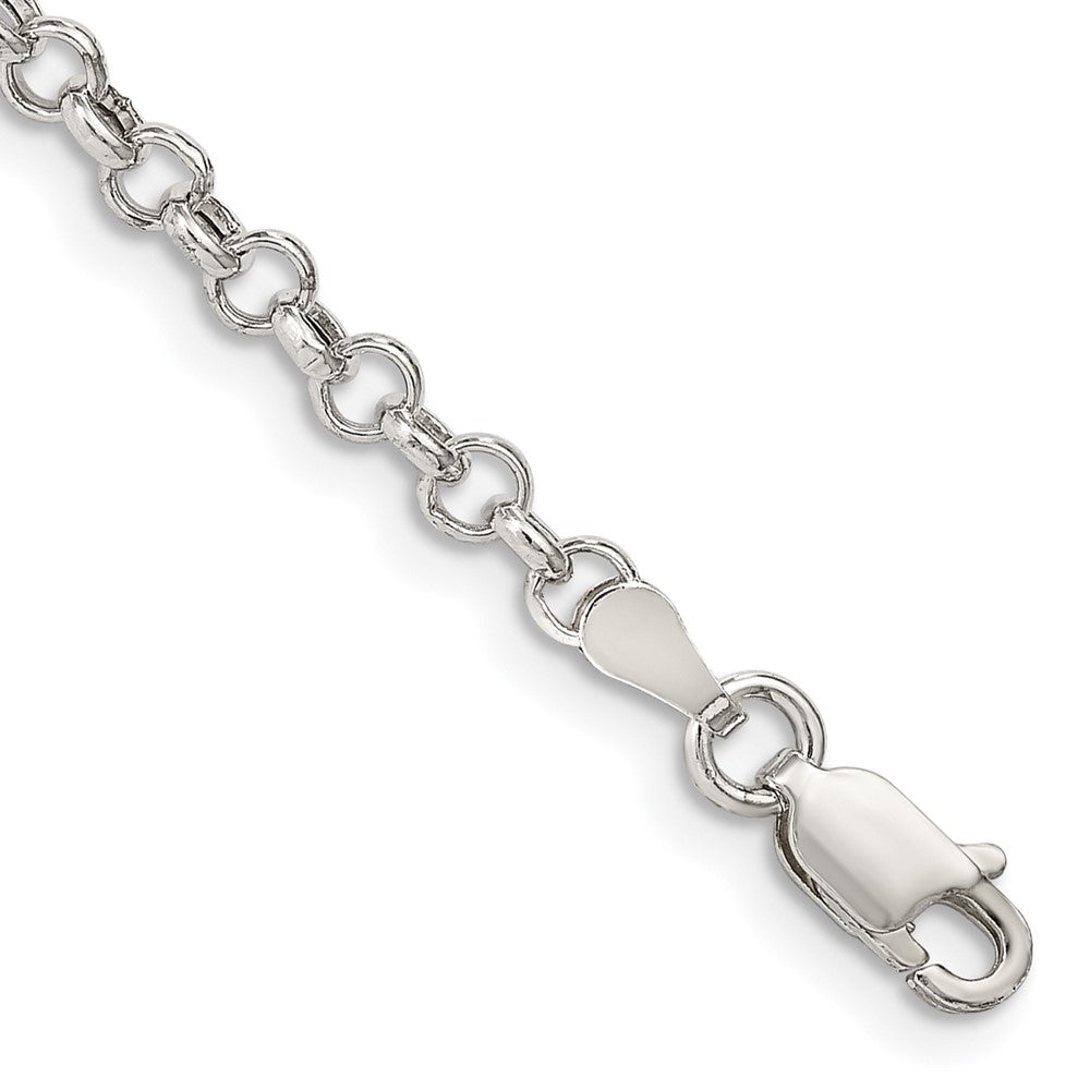 Sterlingsilber 3mm Halbmassiv Erbs Gliederarmband