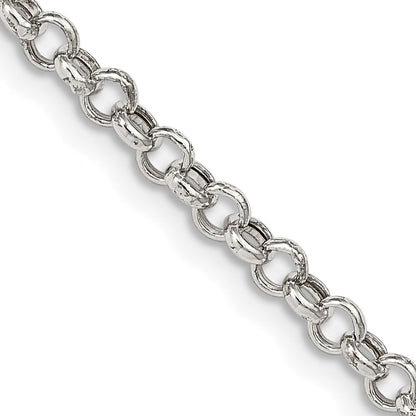 Sterlingsilber 3mm Halbmassiv Erbs Halskette