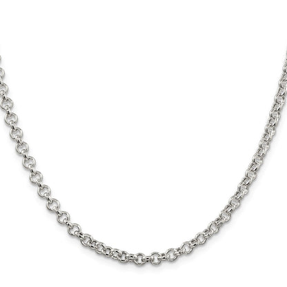 Sterlingsilber 4.25mm Halbmassiv Erbs Halskette