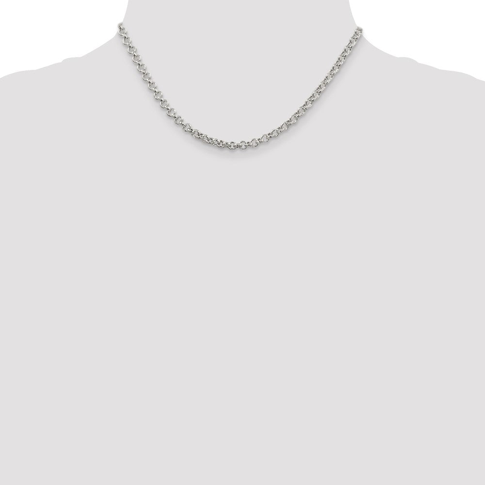 Sterlingsilber 4.25mm Halbmassiv Erbs Halskette