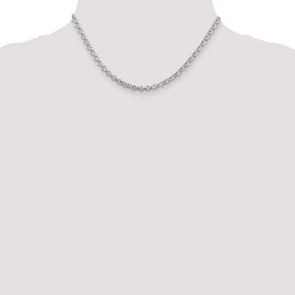 Sterlingsilber 4.25mm Halbmassiv Erbs Halskette