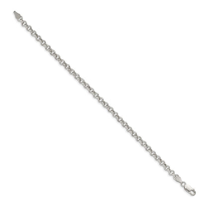 Sterlingsilber 4.25mm Halbmassiv Erbs Gliederarmband