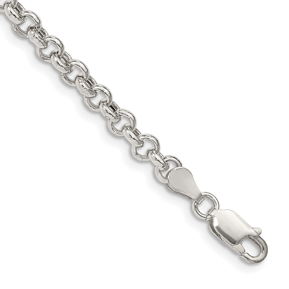 Sterlingsilber 4.25mm Halbmassiv Erbs Gliederarmband