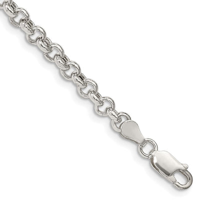 Sterlingsilber 4.25mm Halbmassiv Erbs Gliederarmband