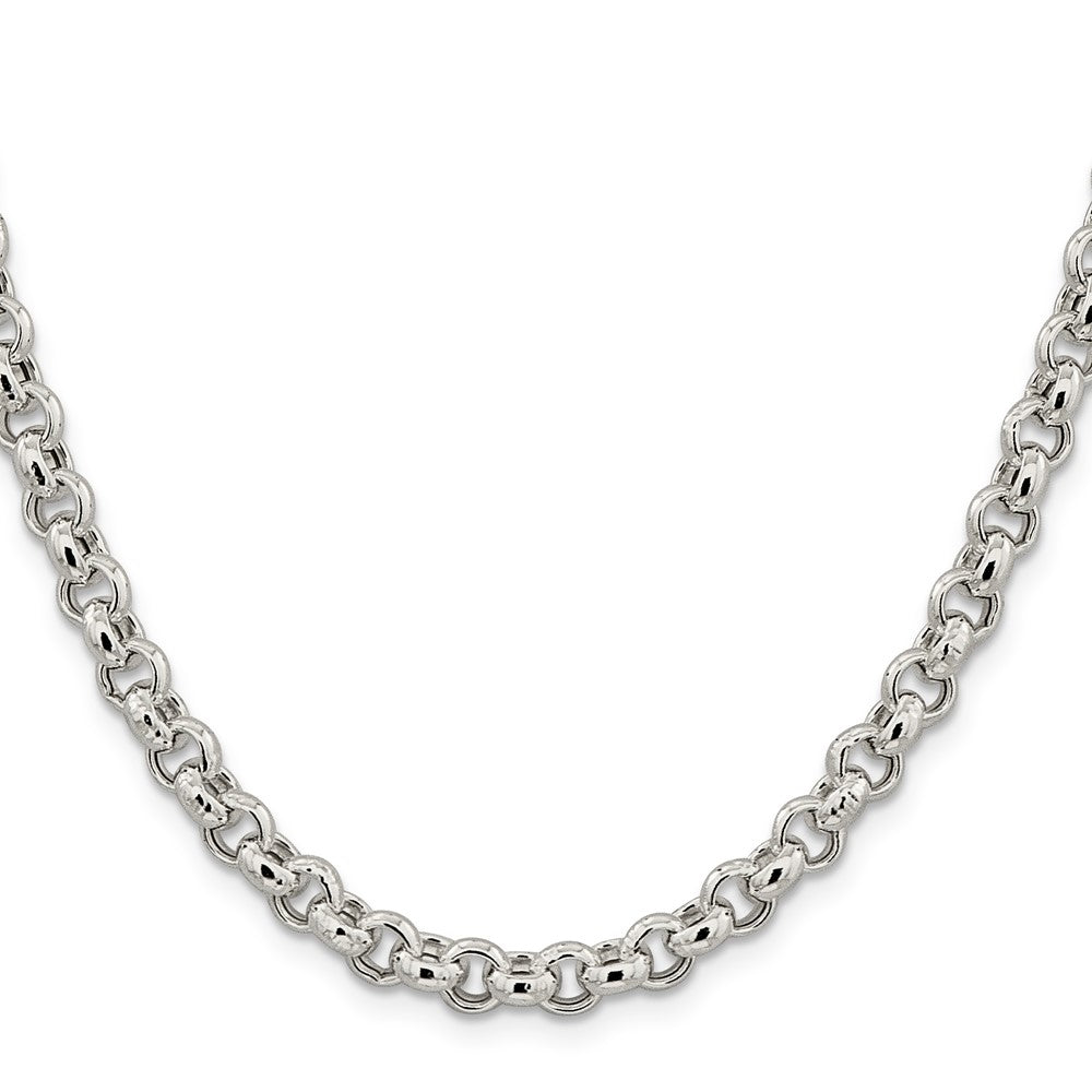 Sterlingsilber 6.5mm Halbmassiv Erbs Halskette