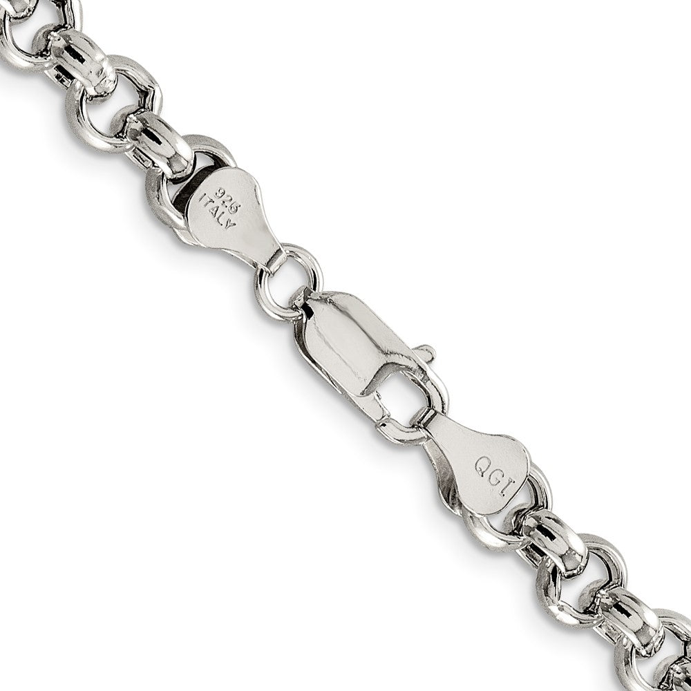 Sterlingsilber 6.5mm Halbmassiv Erbs Halskette