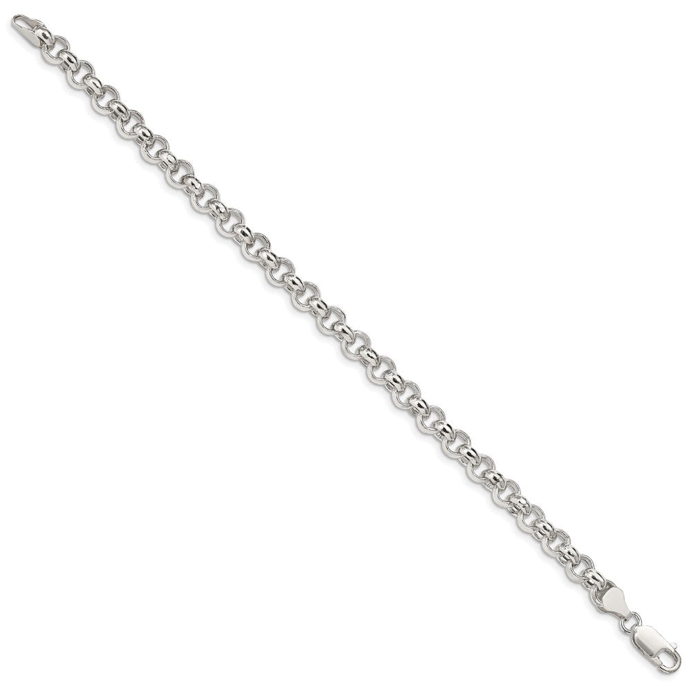Sterlingsilber 6.5mm Halbmassiv Erbs Gliederarmband