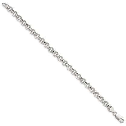 Sterlingsilber 6.5mm Halbmassiv Erbs Gliederarmband