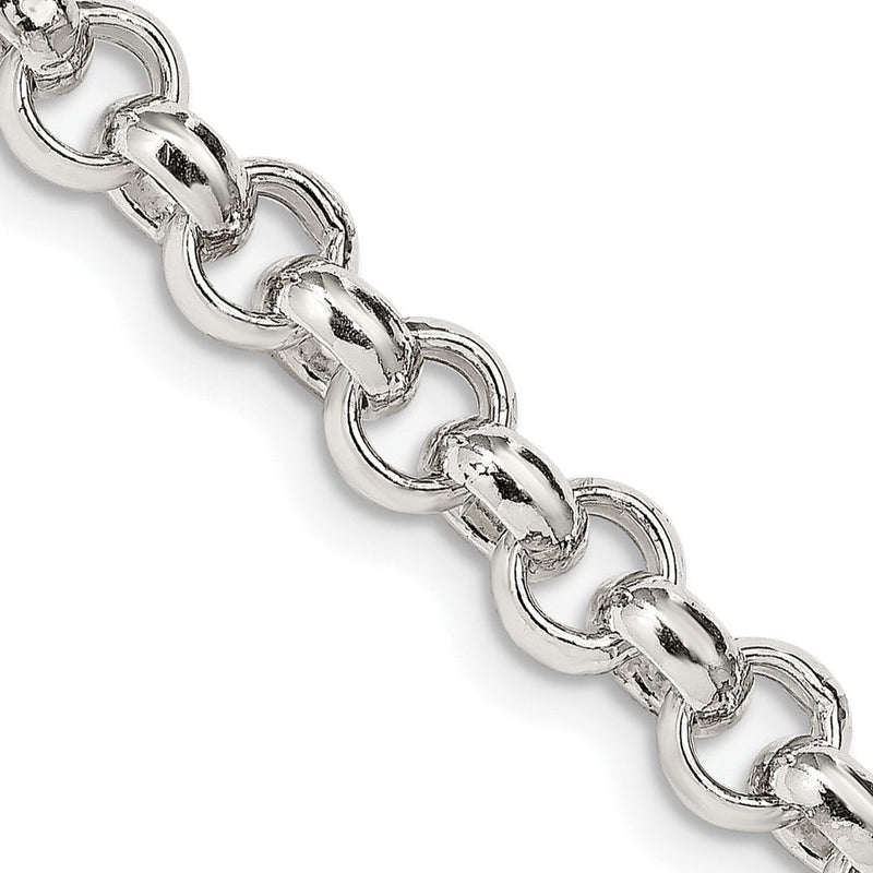Sterlingsilber 6.5mm Halbmassiv Erbs Halskette