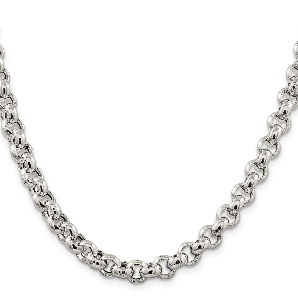 Sterlingsilber 7.75mm Halbmassiv Erbs Halskette