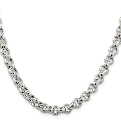 Sterlingsilber 7.75mm Halbmassiv Erbs Halskette