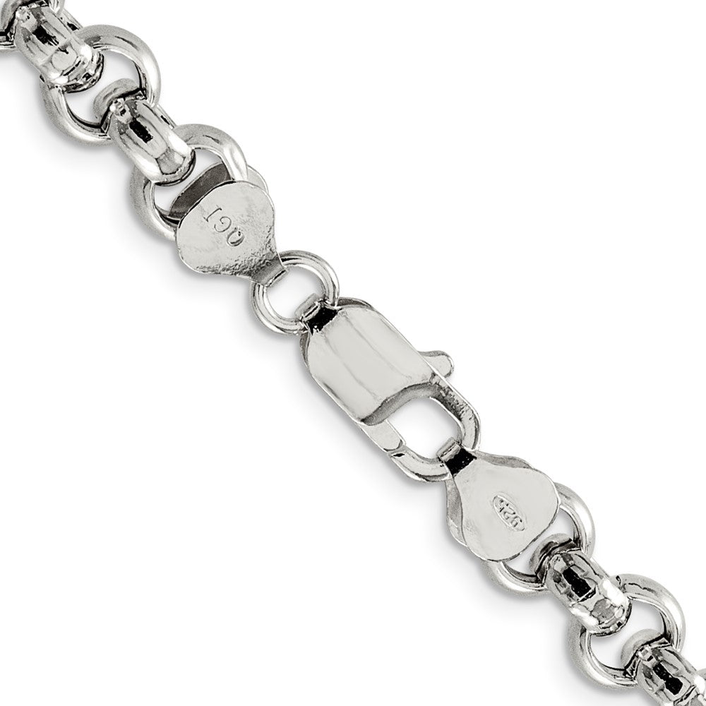 Sterlingsilber 7.75mm Halbmassiv Erbs Halskette