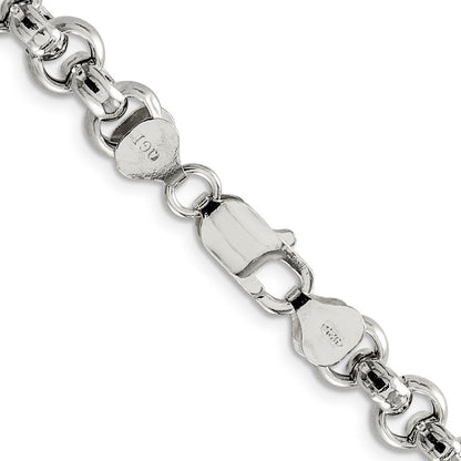 Sterlingsilber 7.75mm Halbmassiv Erbs Halskette