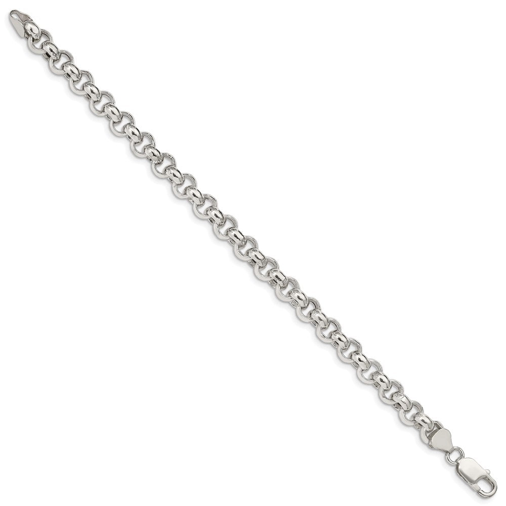 Sterlingsilber 7.75mm Halbmassiv Erbs Gliederarmband
