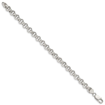 Sterlingsilber 7.75mm Halbmassiv Erbs Gliederarmband