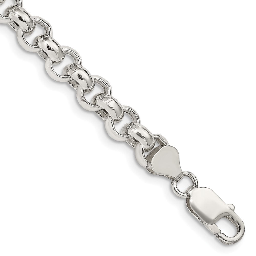 Sterlingsilber 7.75mm Halbmassiv Erbs Gliederarmband