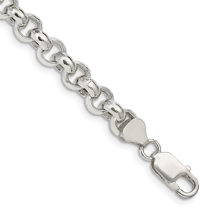 Sterlingsilber 7.75mm Halbmassiv Erbs Gliederarmband