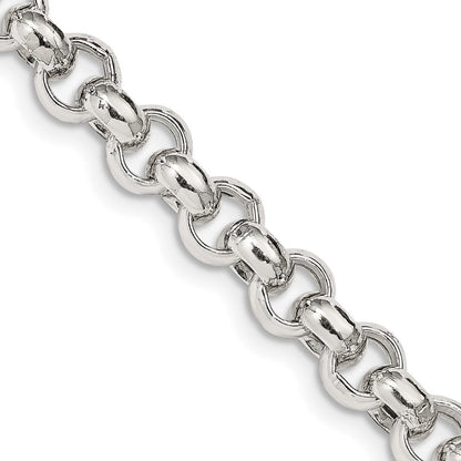 Sterlingsilber 7.75mm Halbmassiv Erbs Halskette