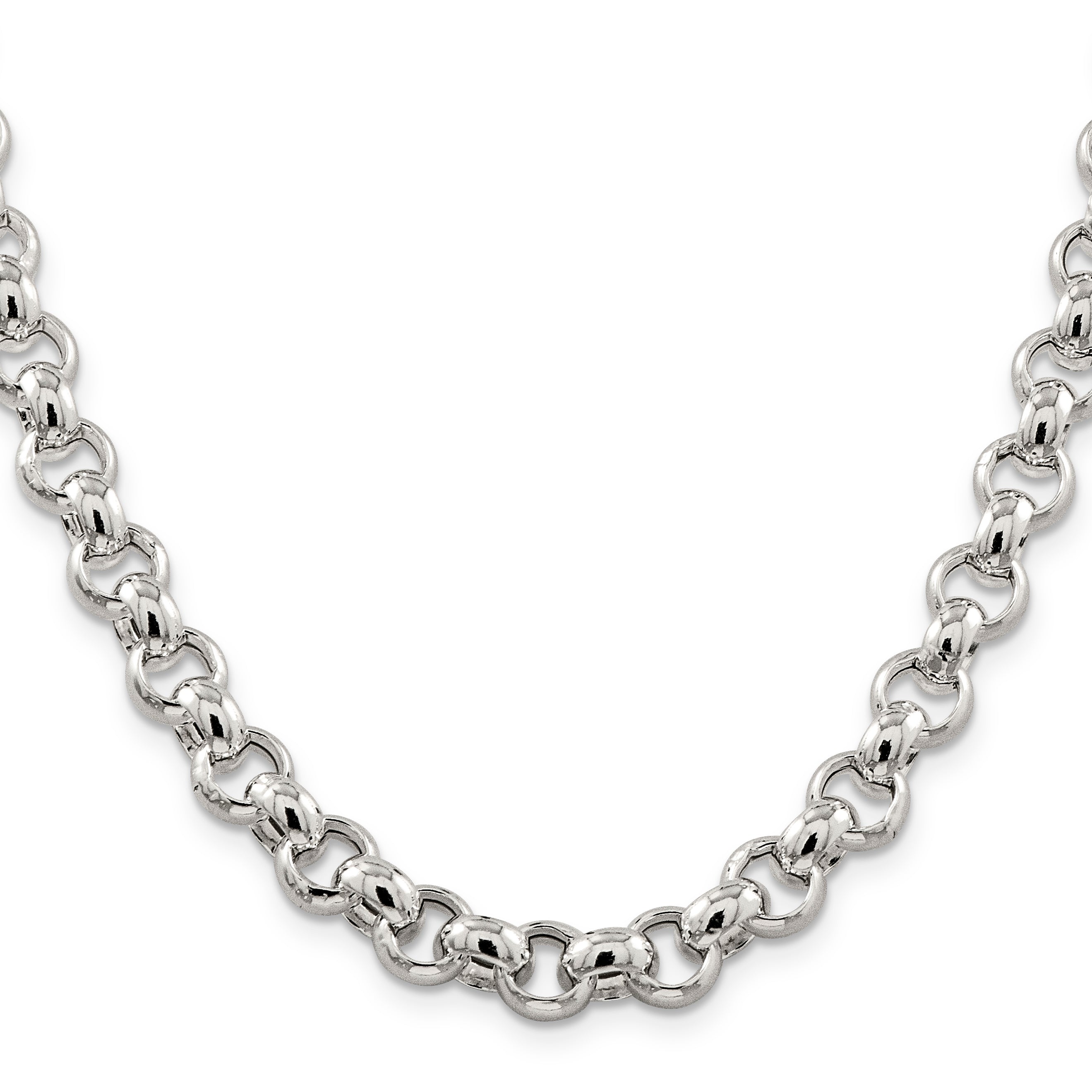 Sterlingsilber 9.5mm Halbmassiv Erbs Halskette