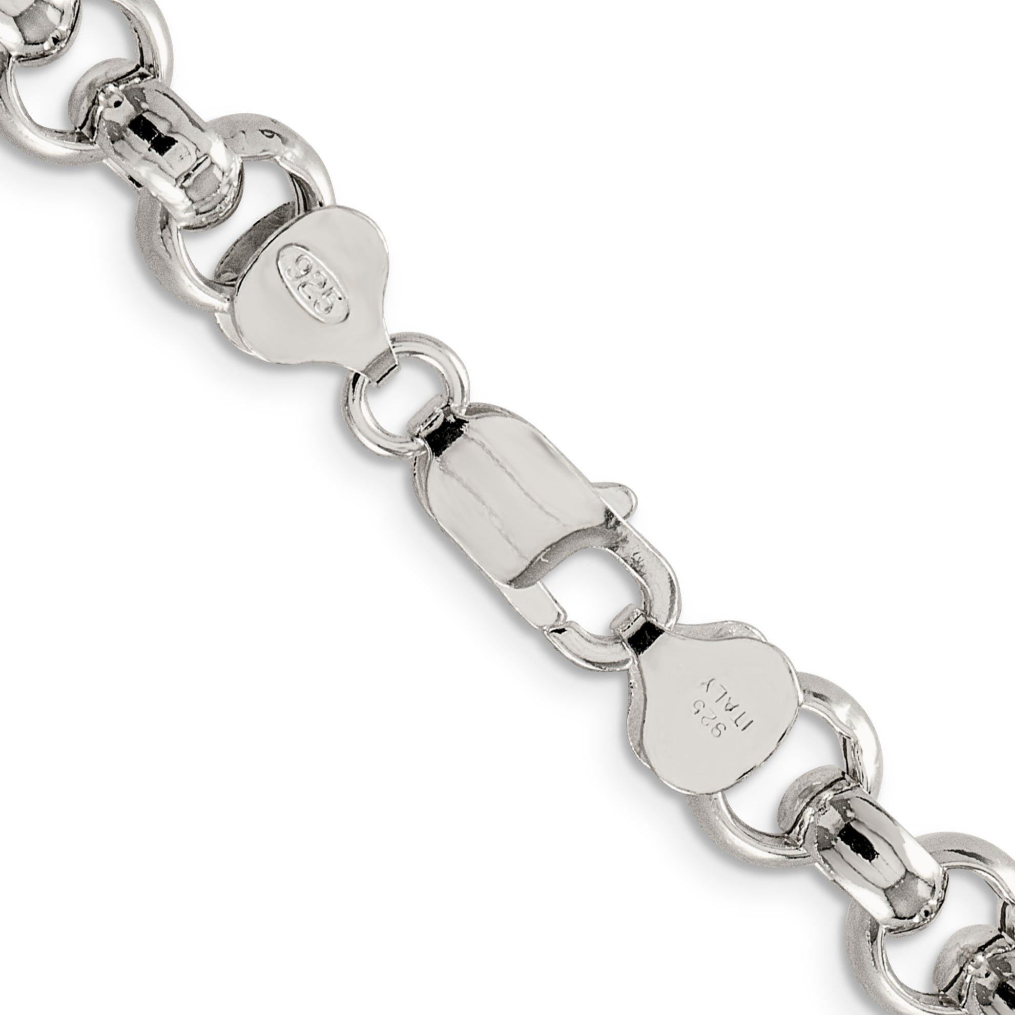 Sterlingsilber 9.5mm Halbmassiv Erbs Halskette