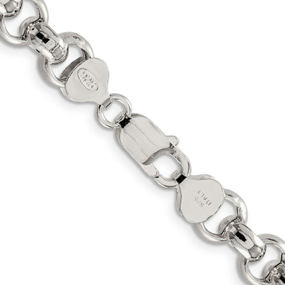 Sterlingsilber 9.5mm Halbmassiv Erbs Halskette