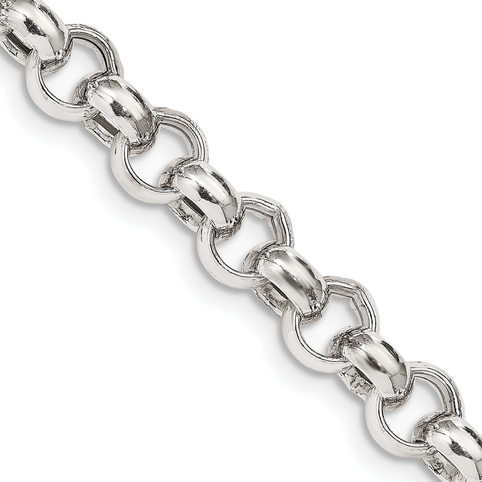 Sterlingsilber 9.5mm Halbmassiv Erbs Halskette