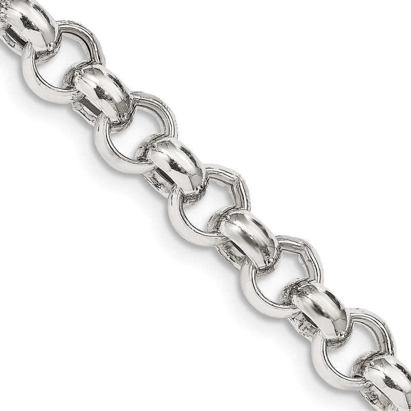 Sterlingsilber 9.5mm Halbmassiv Erbs Halskette
