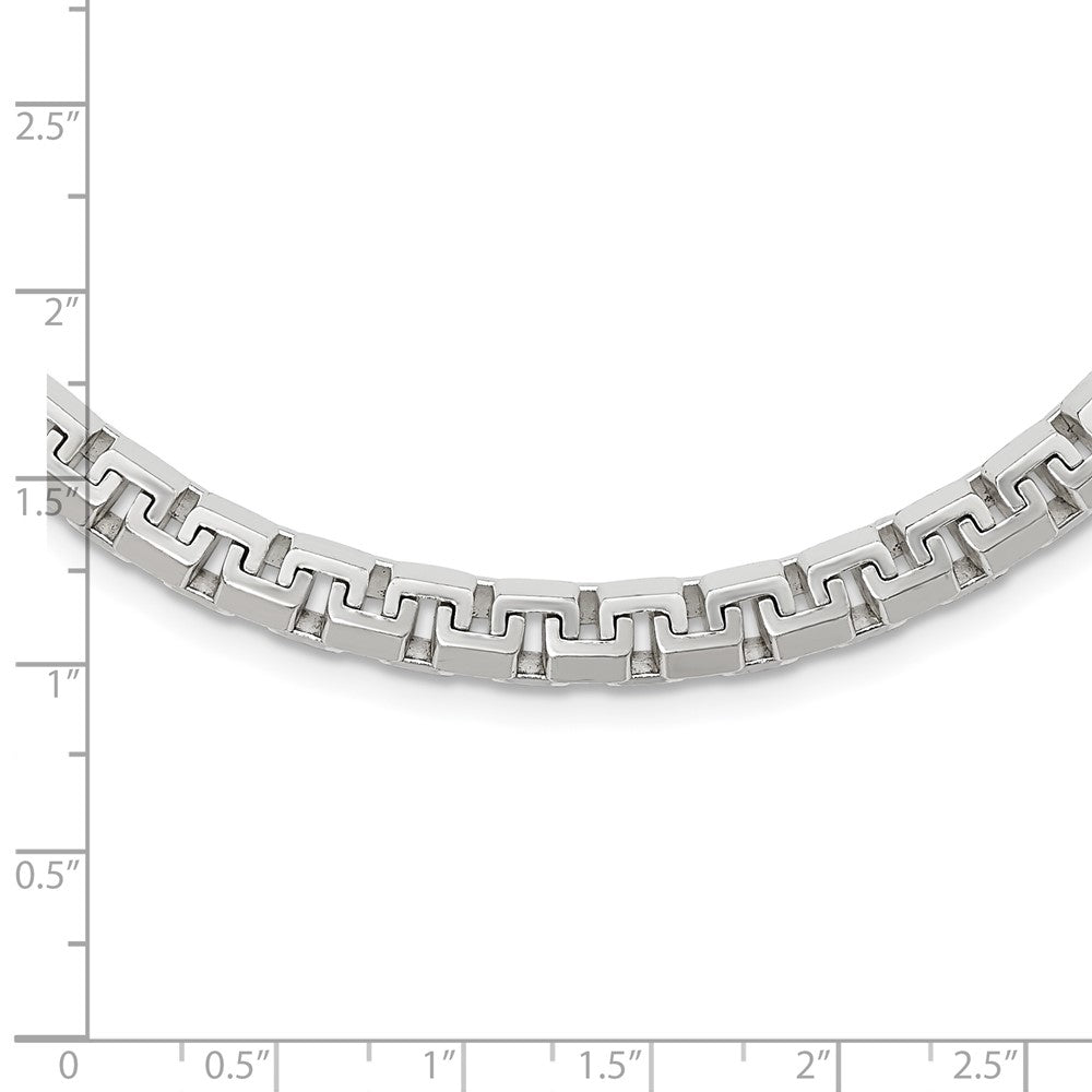 22 Zoll Sterlingsilber Poliert Fantasieglieder Halskette