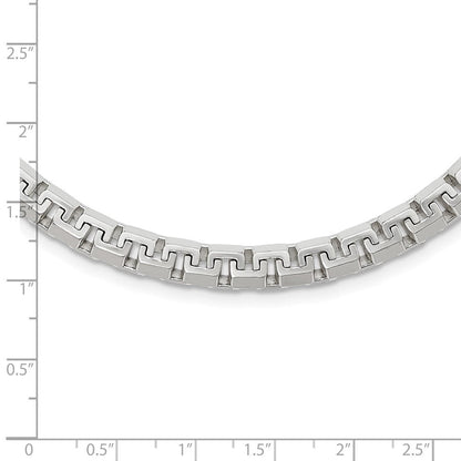 22 Zoll Sterlingsilber Poliert Fantasieglieder Halskette