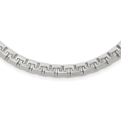 22 Zoll Sterlingsilber Poliert Fantasieglieder Halskette