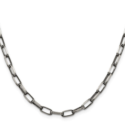 Sterlingsilber Antikisiert 4.8mm Länglich Offen Glieder Halskette