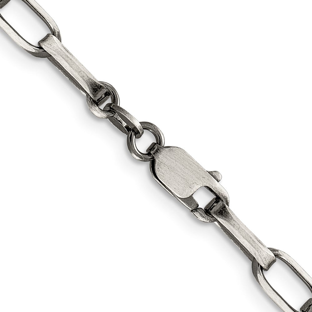 Sterlingsilber Antikisiert 4.8mm Länglich Offen Glieder Halskette