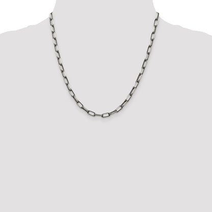 Sterlingsilber Antikisiert 4.8mm Länglich Offen Glieder Halskette