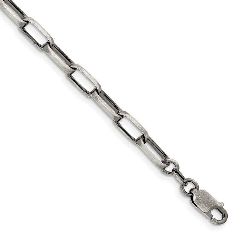 8.5 Zoll Sterlingsilber Antikisiert 4.8mm Länglich Offen Glieder Gliederarmband