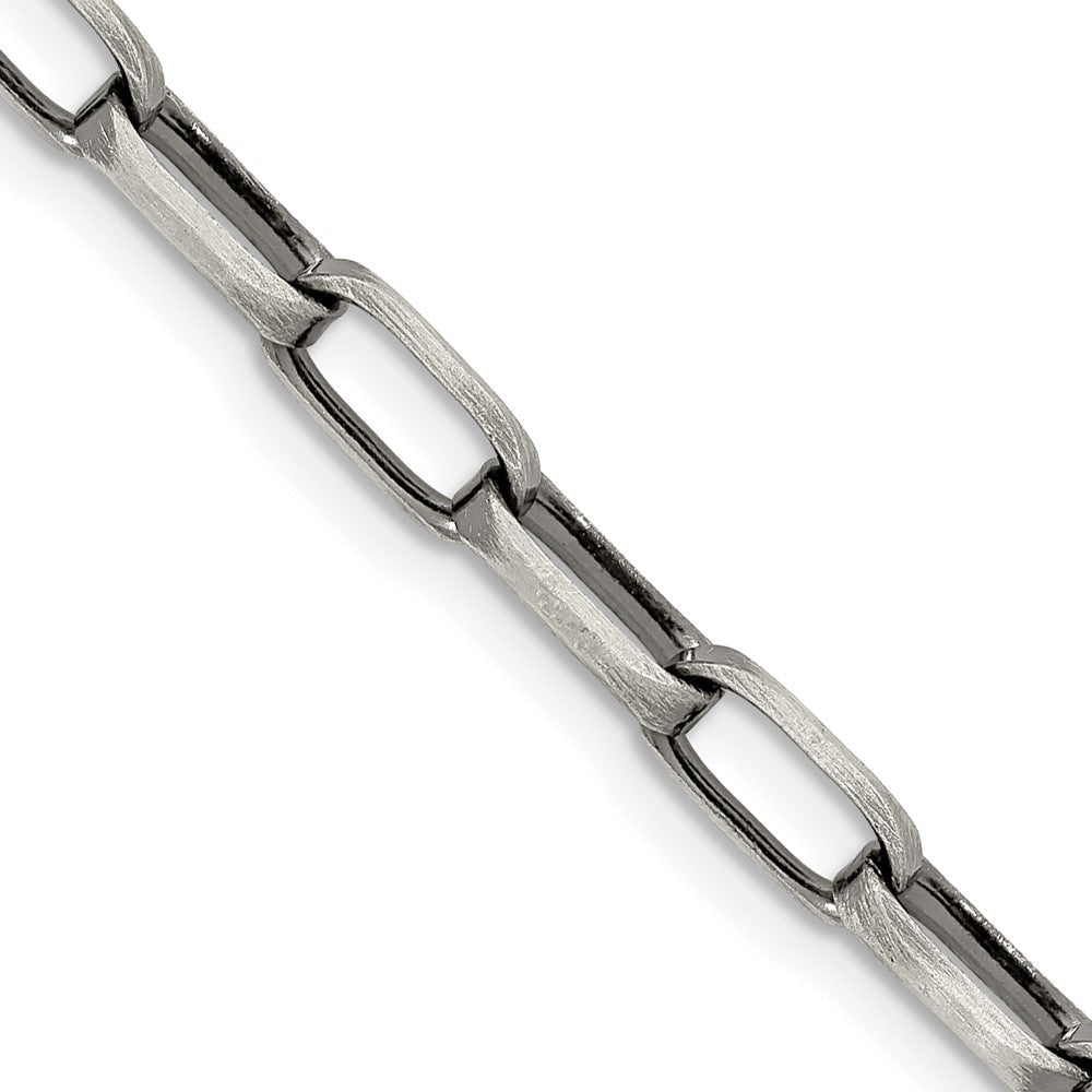 Sterlingsilber Antikisiert 4.8mm Länglich Offen Glieder Halskette