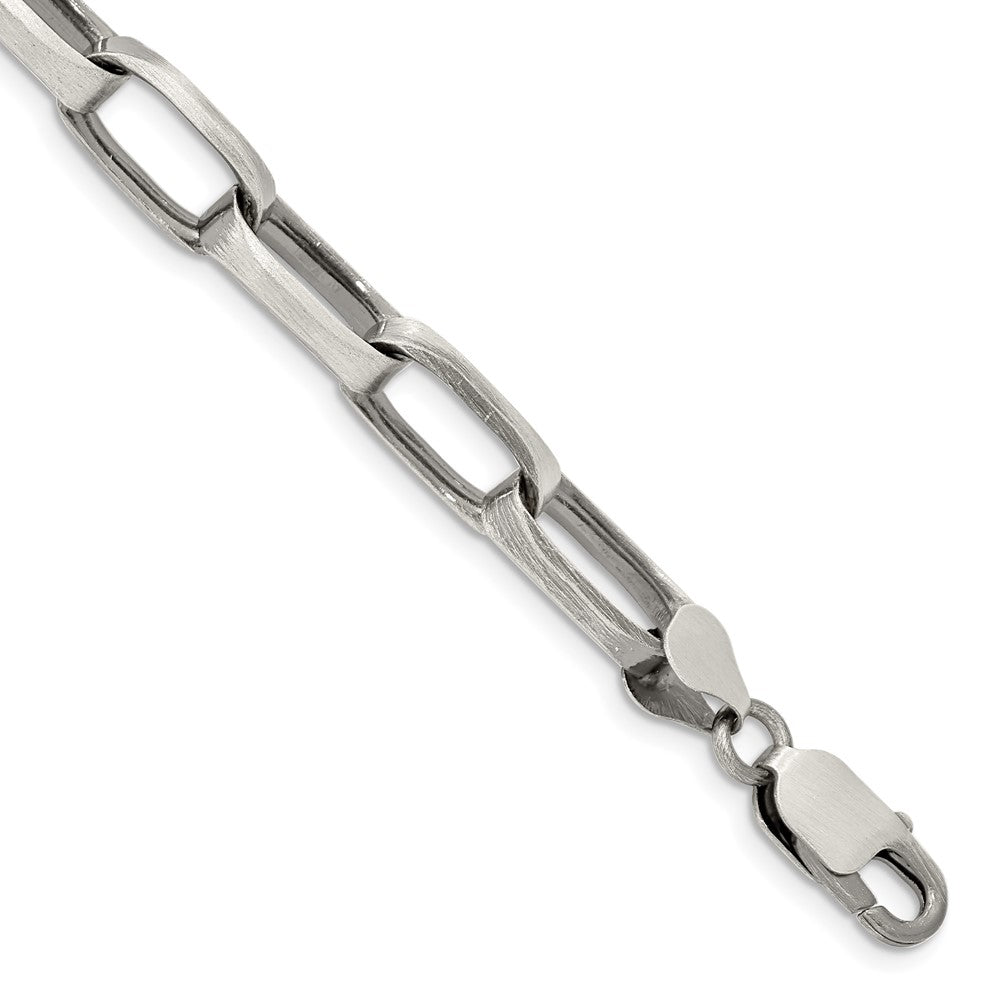 8.5 Zoll Sterlingsilber Antikisiert 8mm Länglich Offen Glieder Gliederarmband
