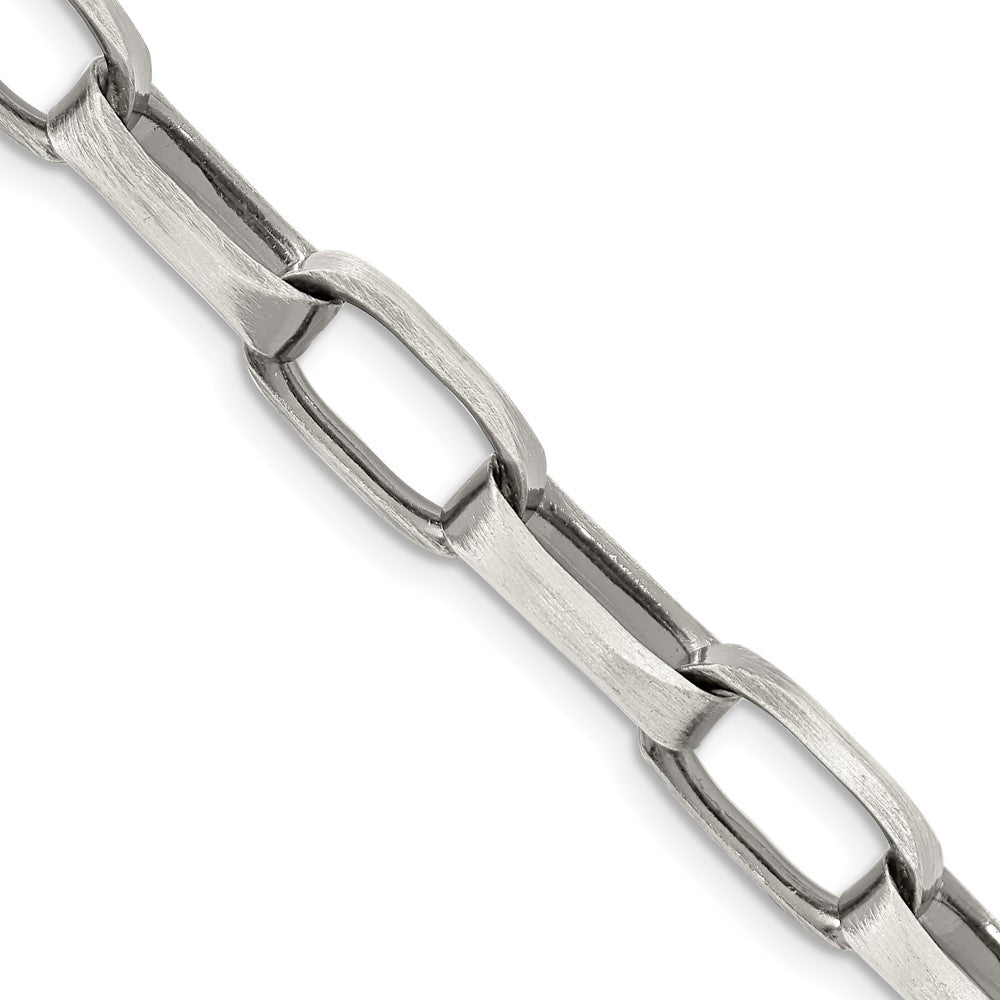 Sterlingsilber Antikisiert 8mm Länglich Offen Glieder Halskette