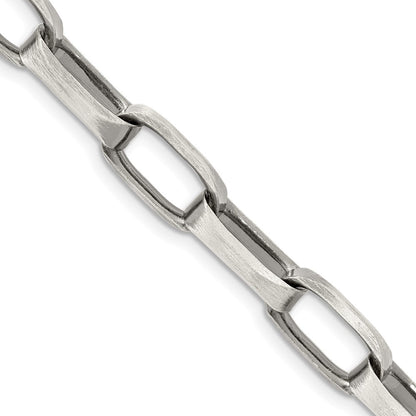 Sterlingsilber Antikisiert 8mm Länglich Offen Glieder Halskette