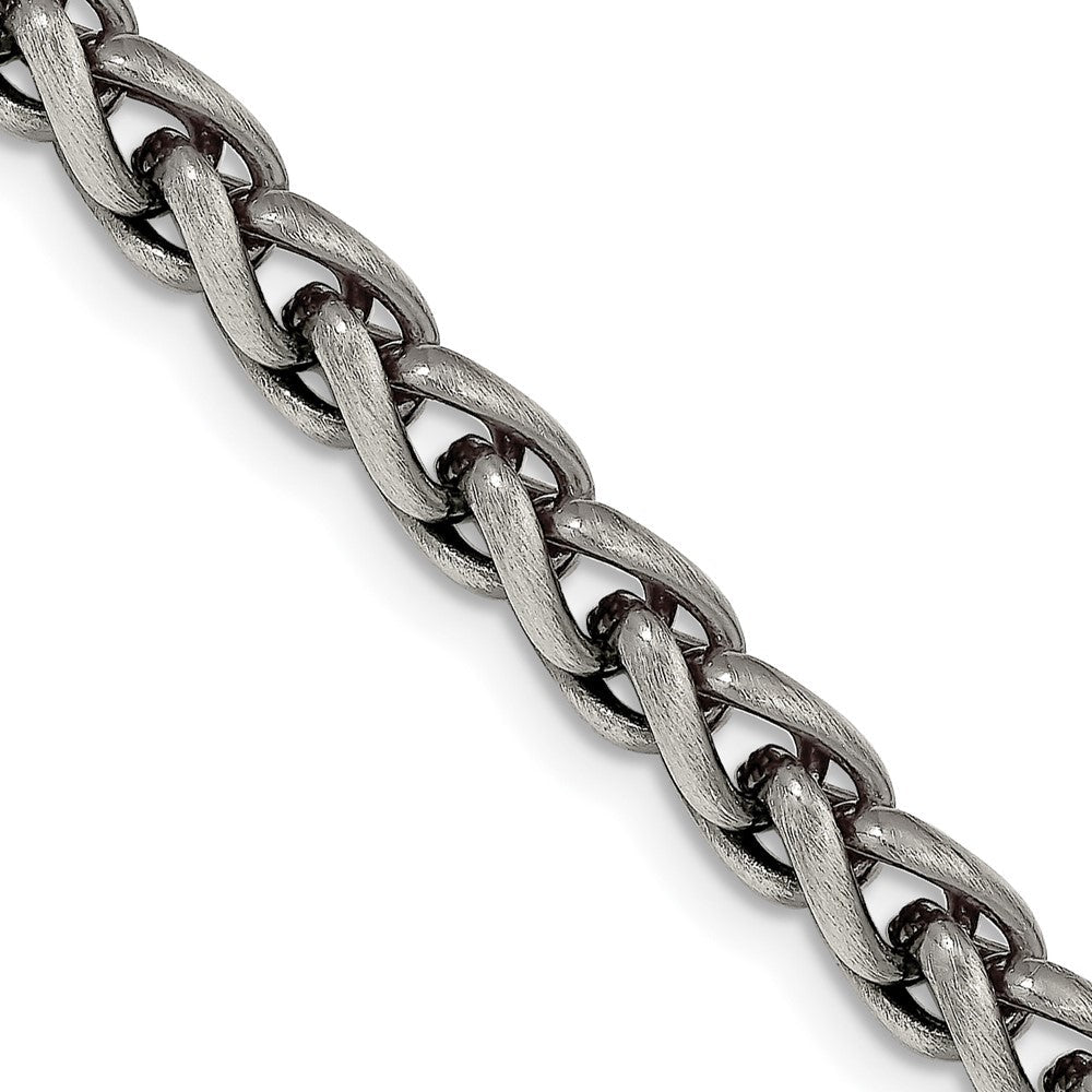 Sterlingsilber Antikisiert 6mm Rund Ährenkette Halskette